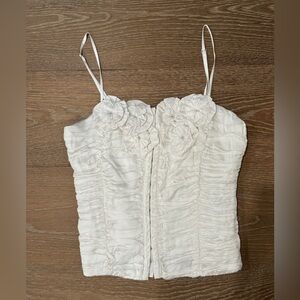 Zara White Floral Camisole Top